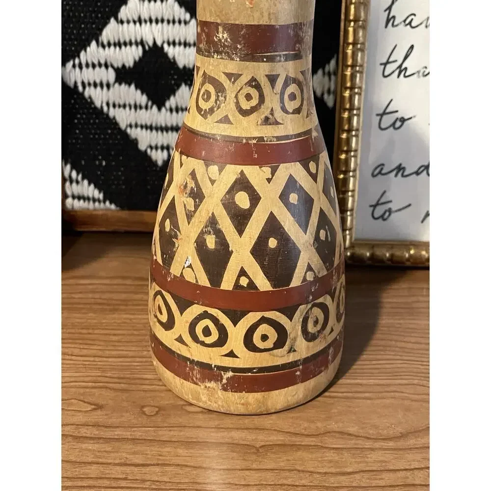 Pier 1 Imports Colombian Vase Tribal Print Bohemian Style